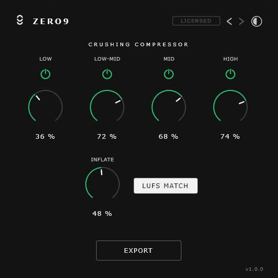 Crushing Compressor plugin interface