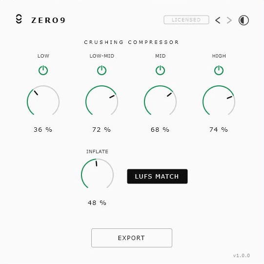 Crushing Compressor plugin interface