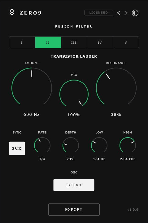 Fusion Filter plugin interface