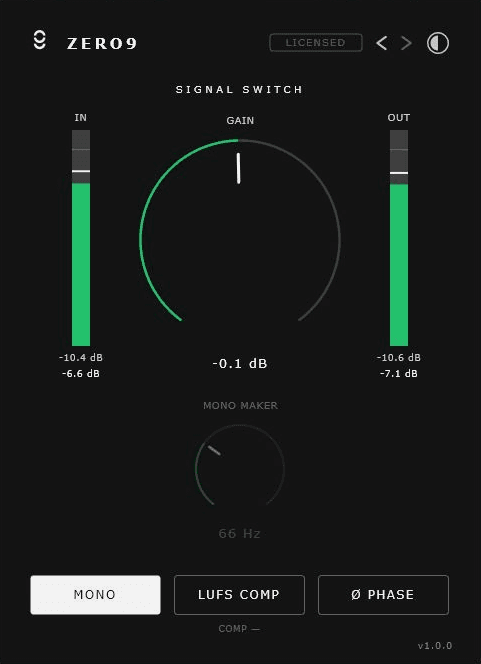 Signal Switch plugin interface